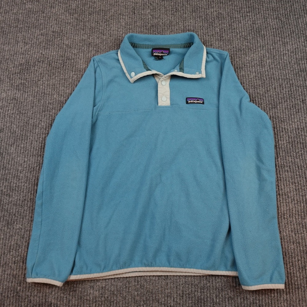 Patagonia Micro D Snap T Pullover Womens Small Blue 26020 Sweatshirt Gorpcore